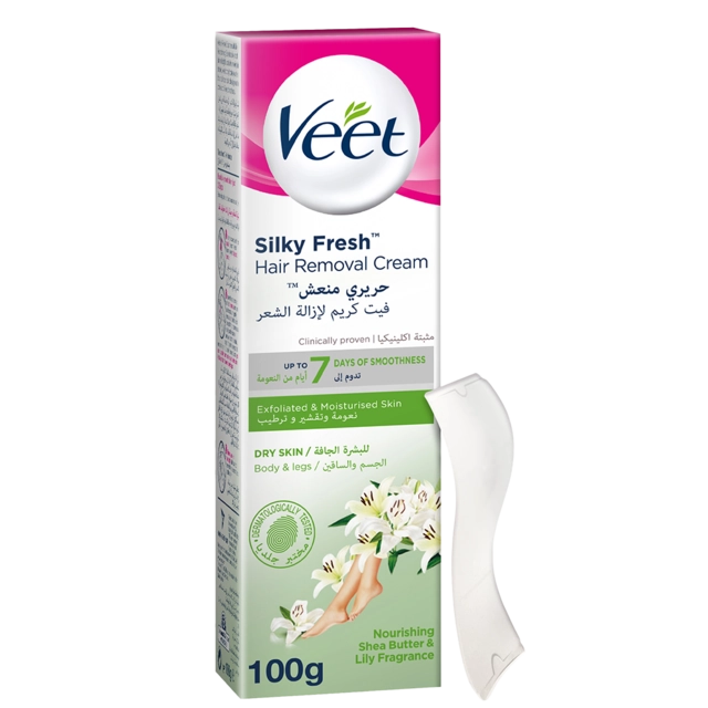 Silky Fresh Hair Removal Cream Nourishing Shea Butter & Lily Scent