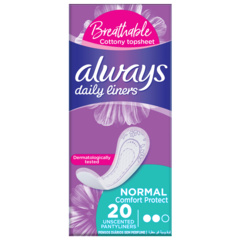 Always Daily Liners Comfort Protect Pantyliners Normal 20Pantyliners