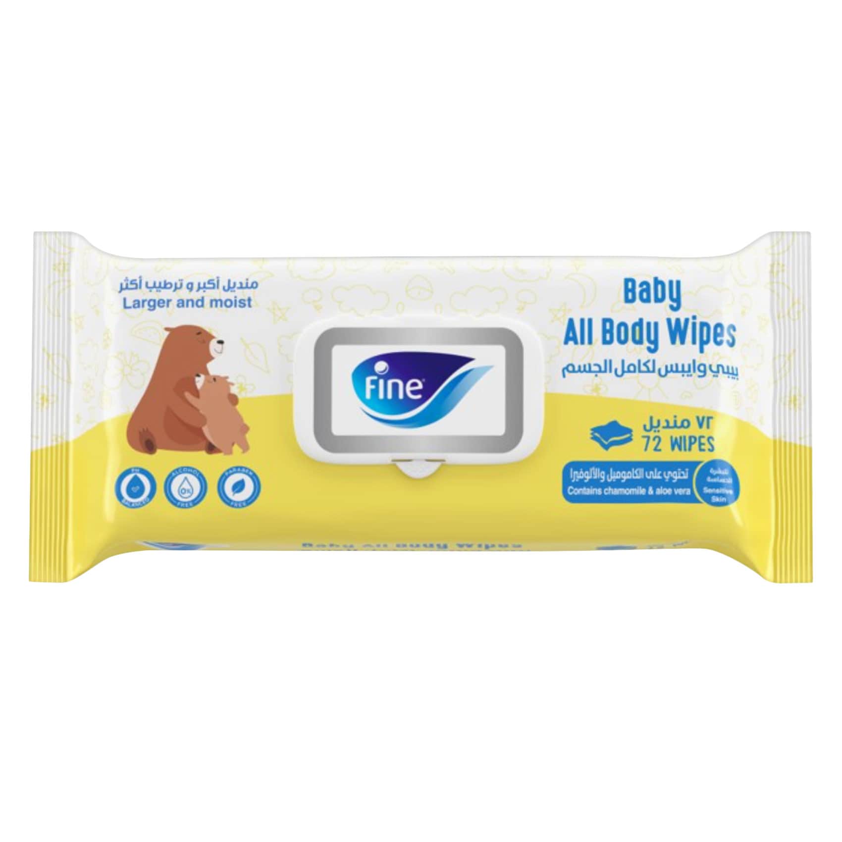 Fine Baby -All Body- Wipes, 72 Wipes
