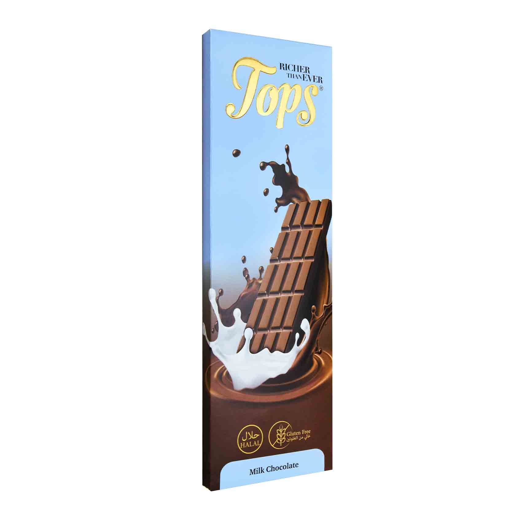 Tops Almond Milk Chocolate Bar 100g