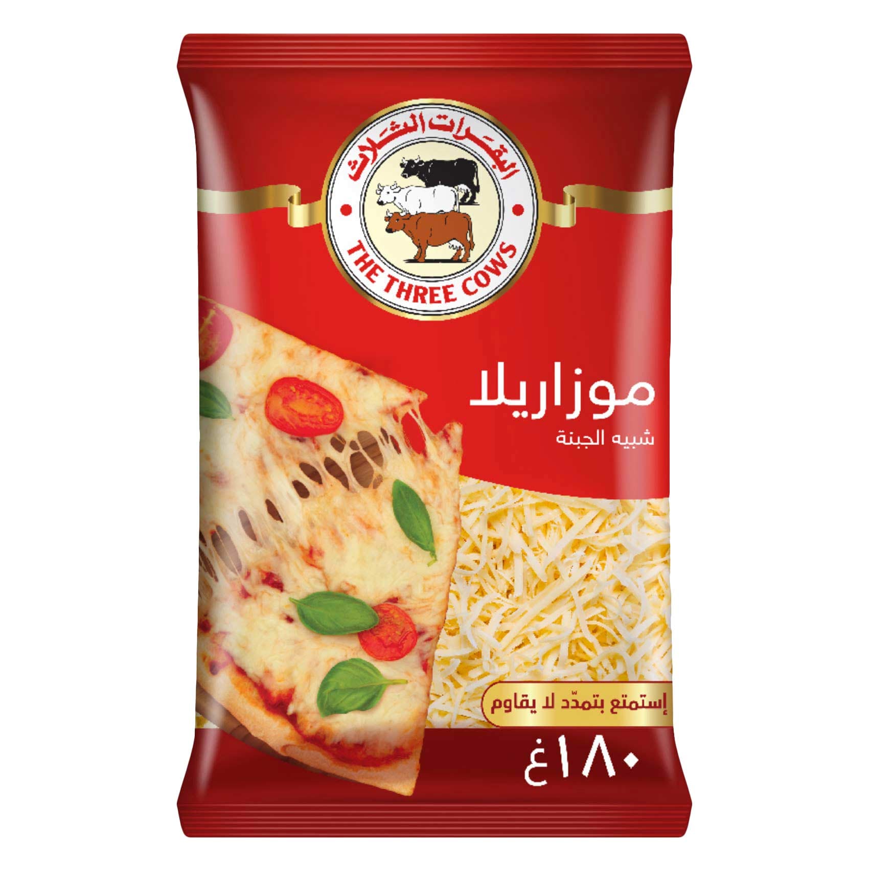 The Three Cows Shredded Mozzarella Cheese Analogue 180g