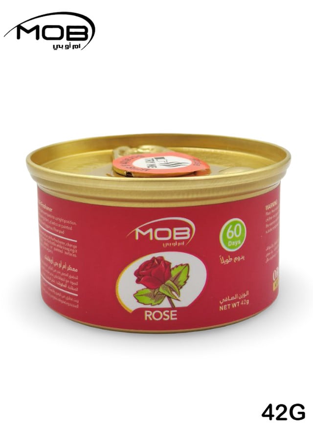 MOB Rose Organic Air Freshener for Cars, Homes and Offices with Long-Lasting Fresh Scent 42g