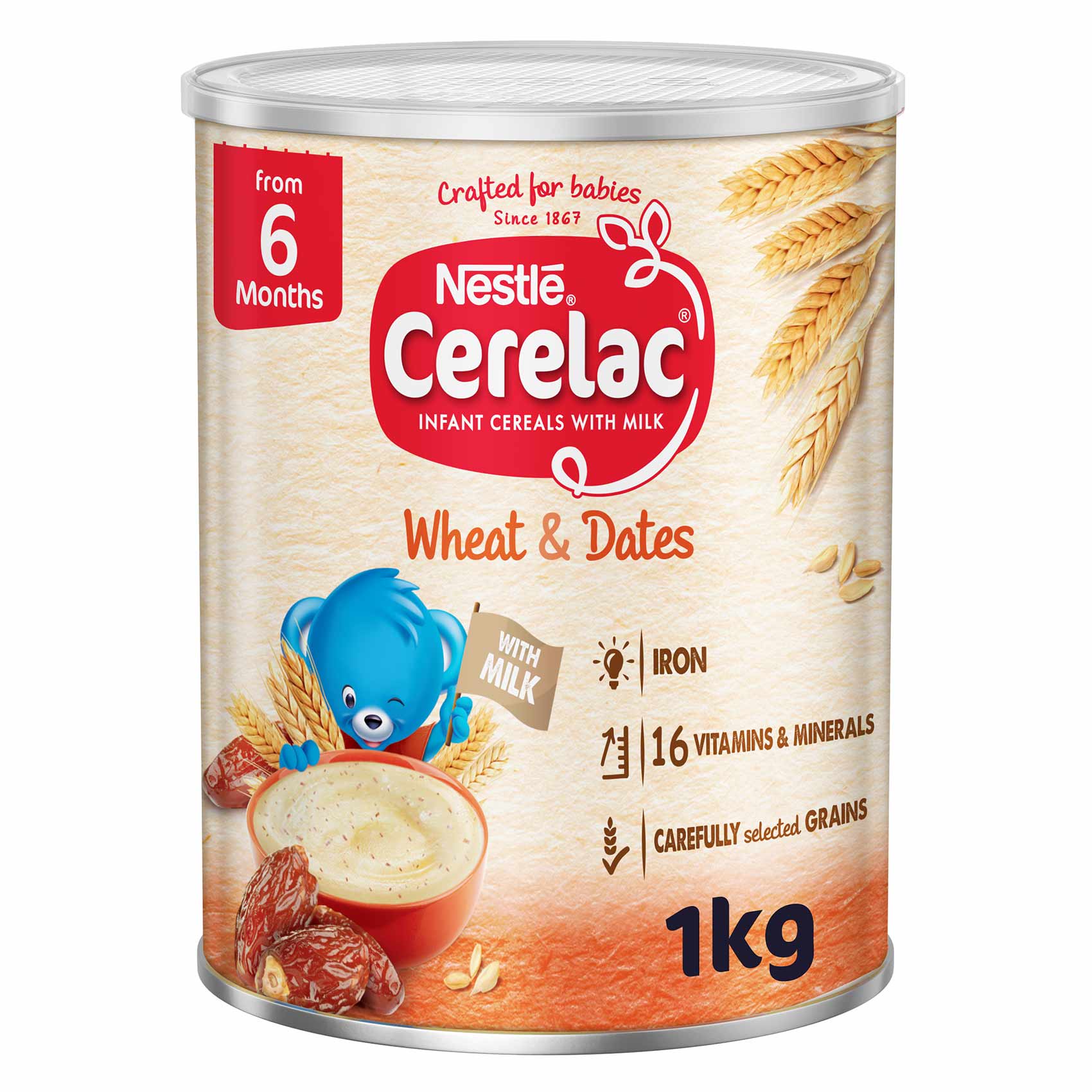 Cerelac Wheat & Dates Infant Cereal with Milk (From 6 Months) 1kg