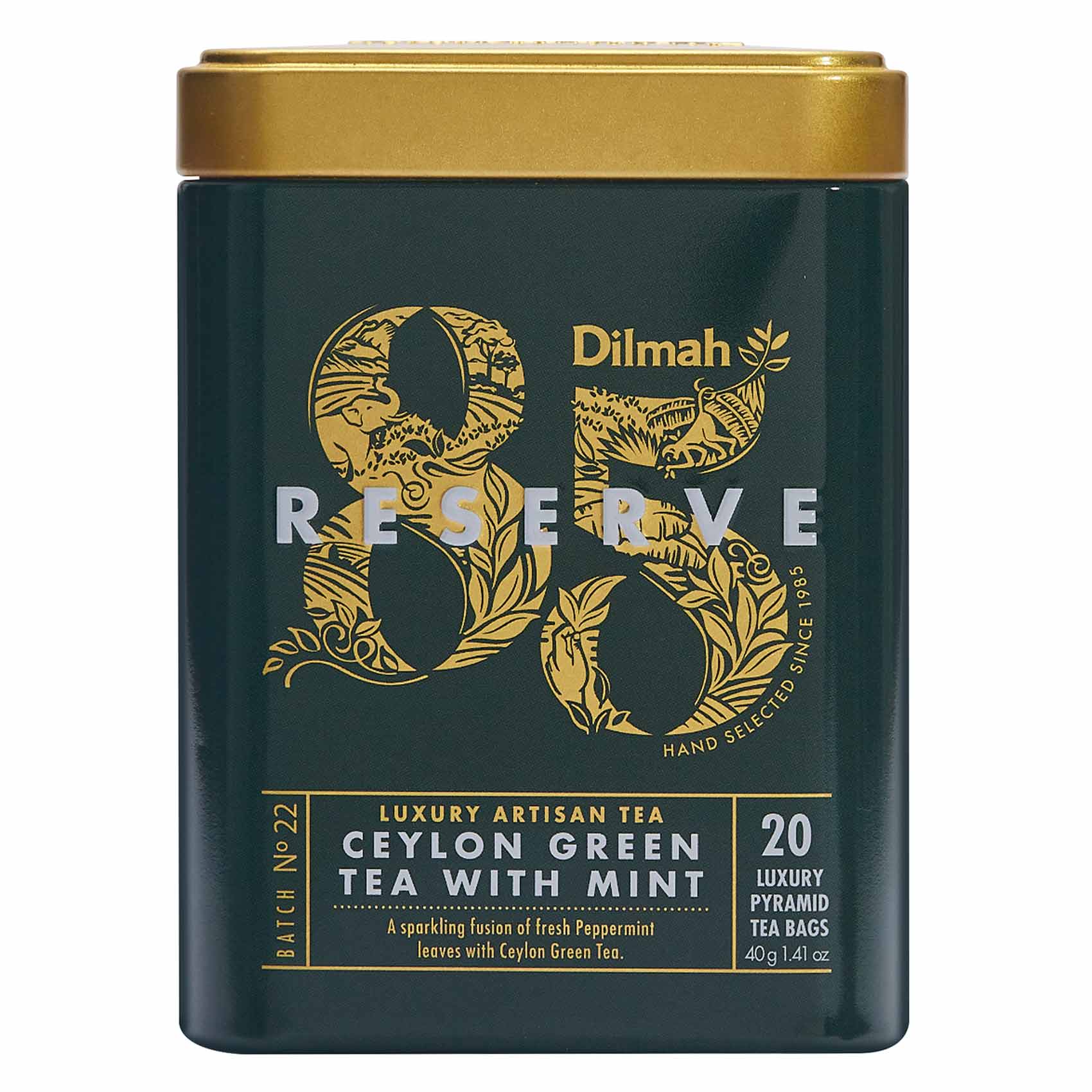 Dilmah 85 Reserve Ceylon Green Tea With Mint 40g
