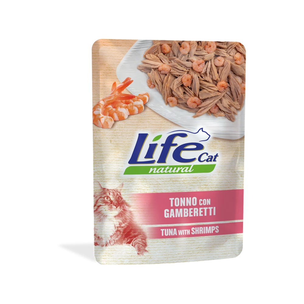 Life Cat Natural Tuna with Shrimp Cat Food Pouch - 70 g