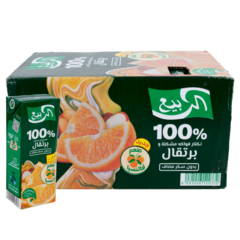 Al Rabie Mixed Fruit Nectar & Orange No Added Sugar 18*185ml