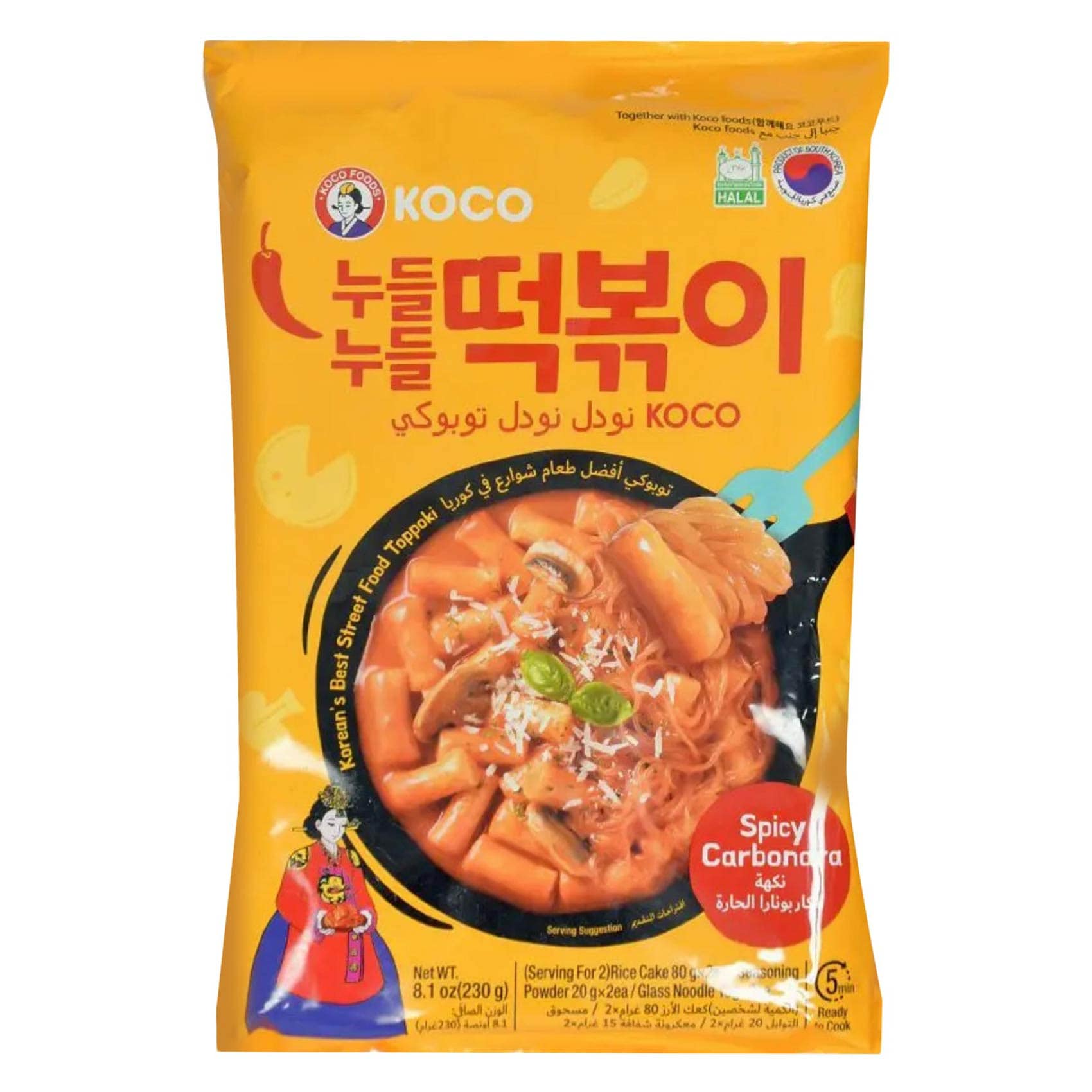 Koco Noodles Toppoki Carbonara 230g