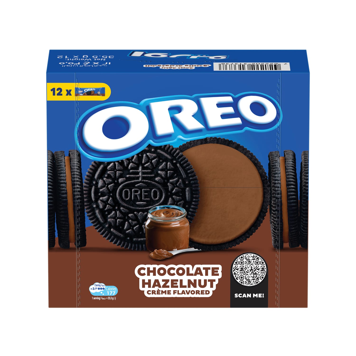 Oreo Cocoa Biscuit with Chocolate & Hazelnut Flavored Filling 12 *35.5g