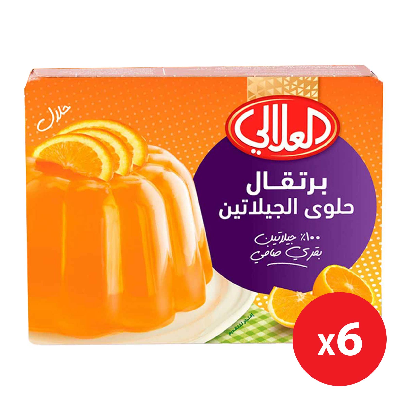 Al Alali Gelatin Dessert Orange Flavour 6*80g