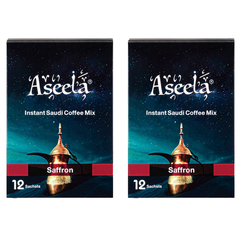 Aseela Instant Saudi Coffee Mix with Saffron 2*12*5 g