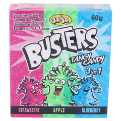 Jojo Busters Tangy Candy Strawberry, Apple & Blueberry Flavour 60g