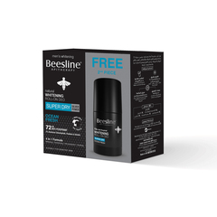 Beesline Men Whitening Roll-On Deo Super Dry Ocean Fresh (Promo Pack) 2*50ml