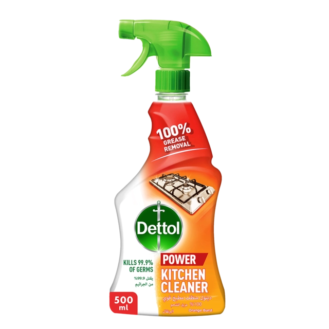 Dettol Spray Power Kitchen Cleaner Orange Scent 500ml