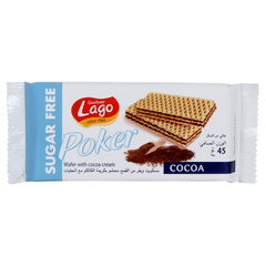 Gaston Lago Poker Sugar Free Wafer with Cocoa Cream 45g