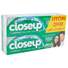 Closeup Toothpaste Menthol Fresh 2x75ml