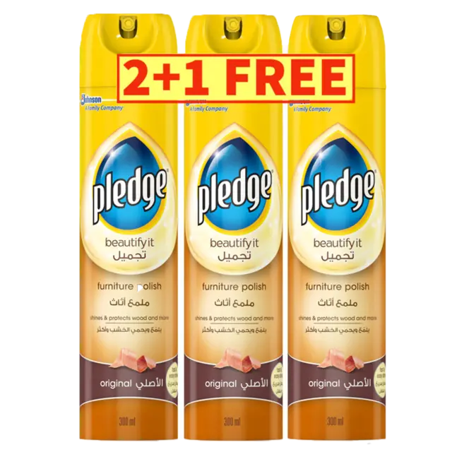 Pledge Furniture Polish Spray 2+1*300ml
