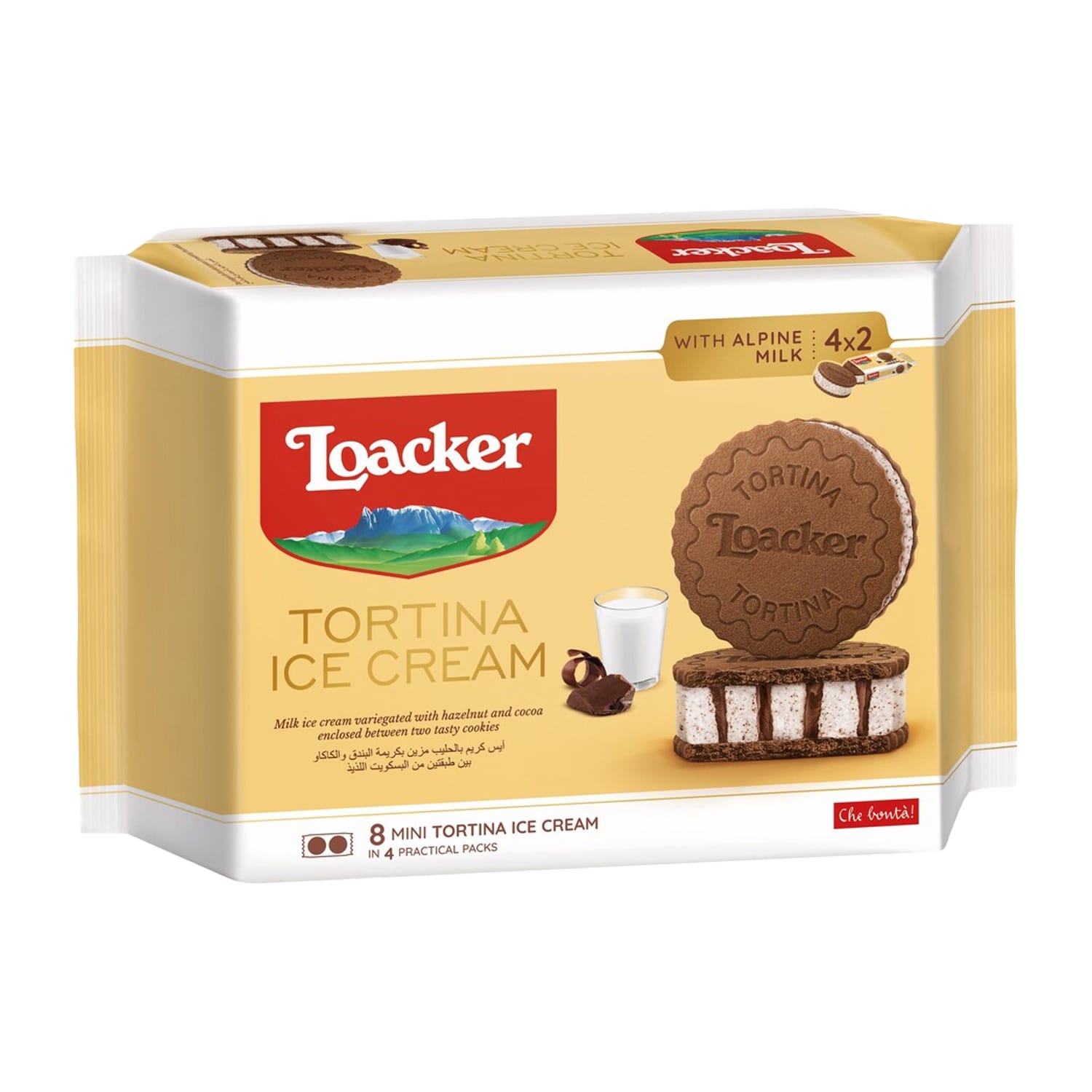 Loacker Tortina Ice Cream Sandwich 8 pcs 450 ml