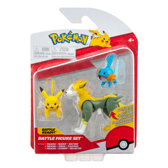 Pokémon Battle Figure Set (Mudkip, Pikachu, Boltund)