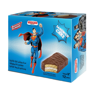 Justice League Chocolate Sandwich Cake With Vanilla Filling-12×35 G