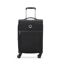 Delsey Brochant 2.0 55cm 4 Double Wheels Expandable Trolley Case Black